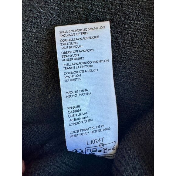 Anthropologie Pearl-Trim Black Sweater Tank Top M Cropped Sleeveless Knit Shell - Picture 8 of 10